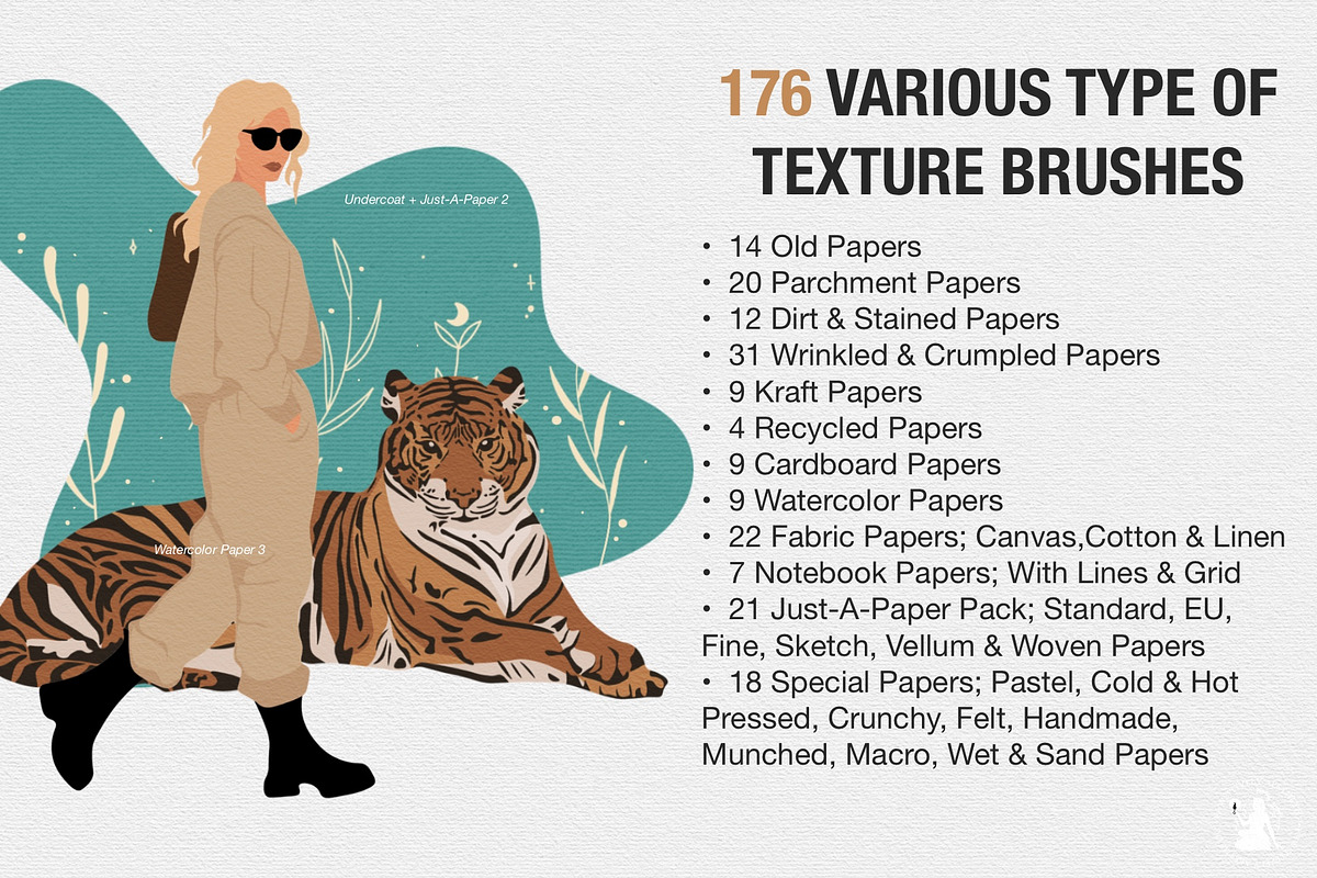 Procreate Paper Textures Brushes, a Brush Add-On by Pawsitively Aesthetic (Photo 2 of 4)