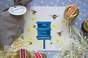 Watercolor bees, an Illustration by Olga Bonitas (Thumbnail 4 of 7)