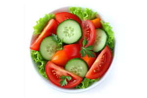 A green salad featuring fresh, a Food & Drink Photo by ZinetroN