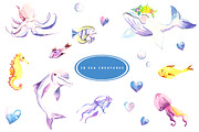 Hello SEA - watercolor collection, an Illustration by Kseniya_design (Thumbnail 2 of 11)