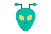 Alien Flat Icon, a Duotone Icon by Pexelpy (Thumbnail 2 of 2)