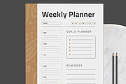 Daily And Weekly Planner Layout, a Stationery Template by MightyDesign (Thumbnail 2 of 8)