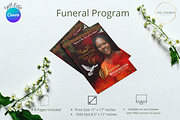 Red and Gold Roses Funeral Program, a Brochure Template by Feel Inspired Digitals (Thumbnail 1 of 5)