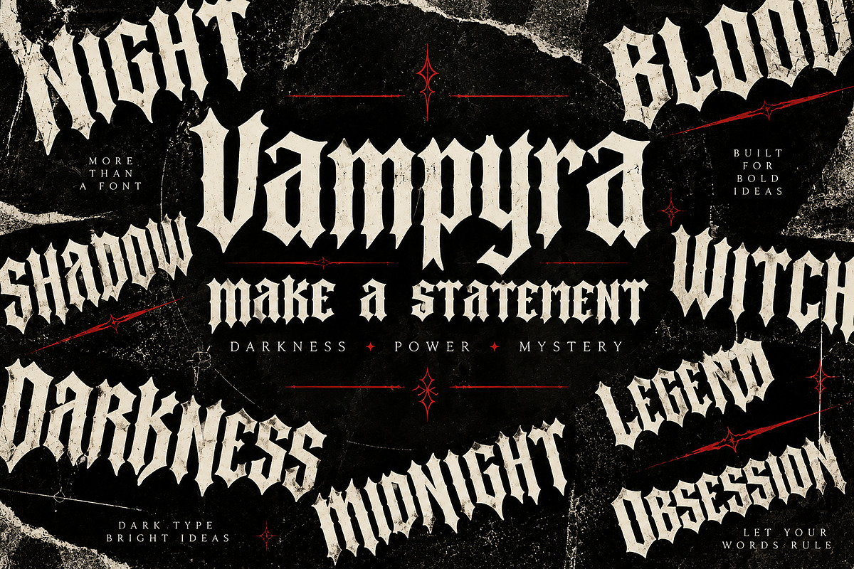 Vampyra, a Blackletter Font by Wow Magic (Photo 3 of 4)