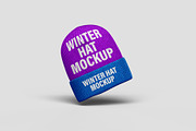 Winter Hat Mockup - 8 views, a Hat Mockup by Illusiongraphic (Thumbnail 7 of 19)