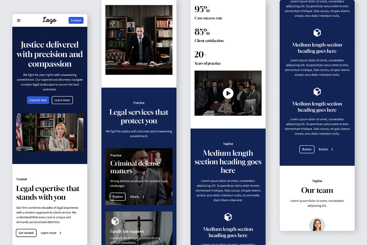 Justice - Landing Page Template, a Websites & App Template by RPWDS (Photo 3 of 3)