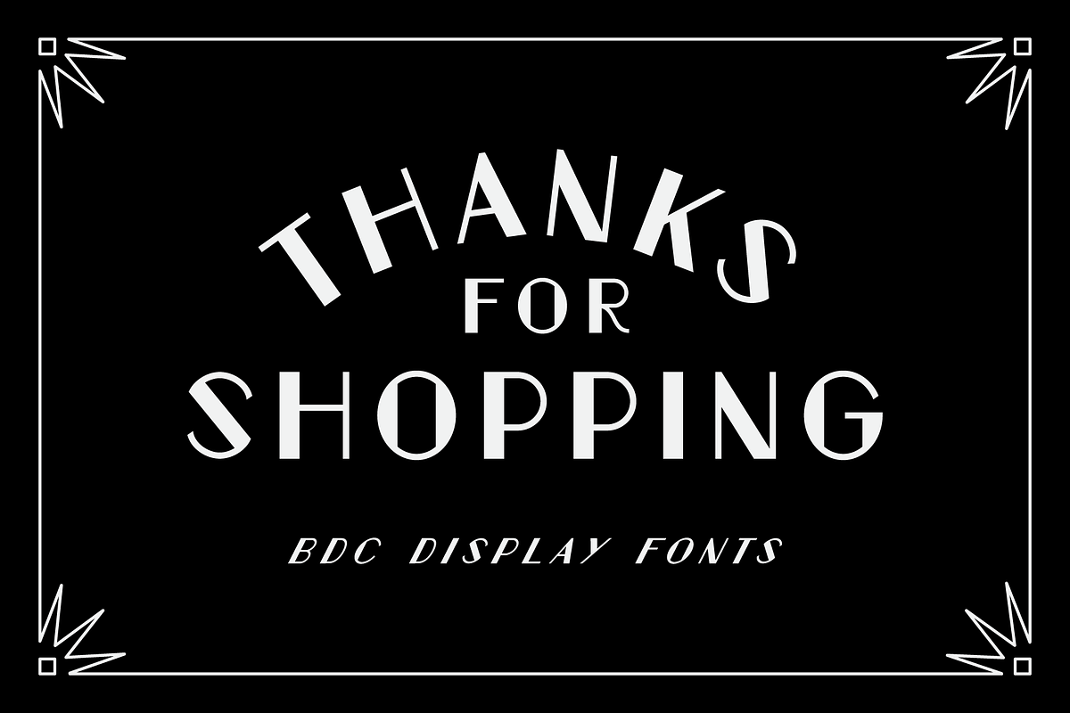 BDC Black Market Display Font, a Font by Brethrendesignco (Photo 5 of 5)