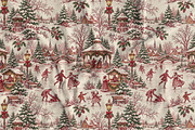 Winter Skating Festival Toile Design, a Pattern Graphic by Olya Creative (Thumbnail 9 of 10)