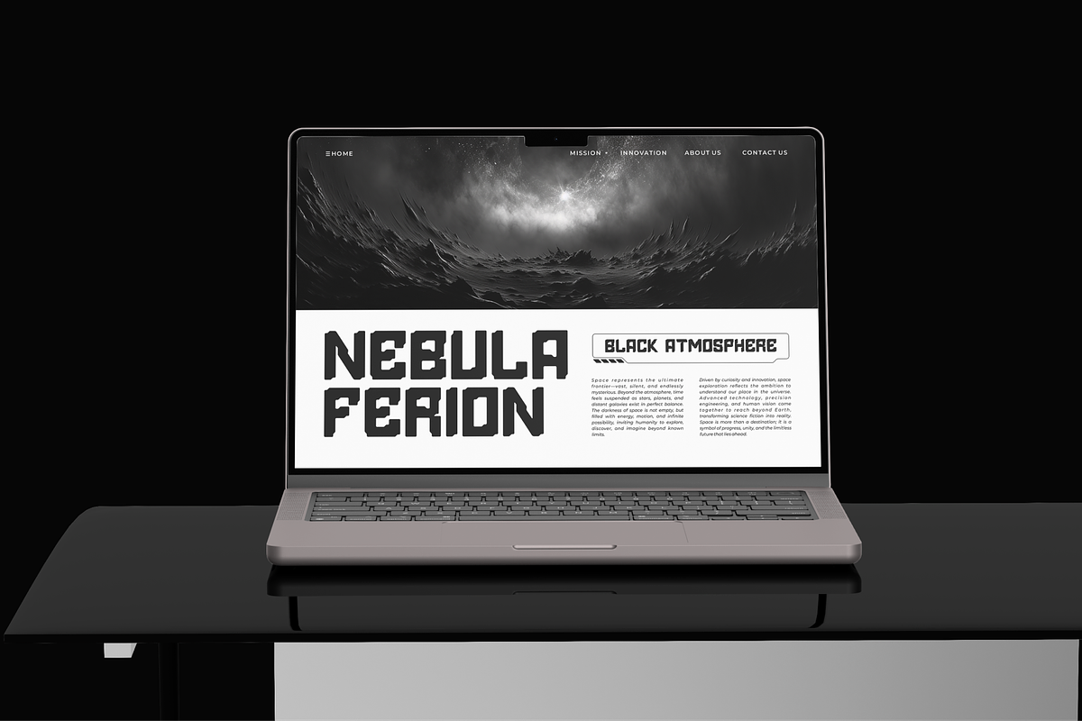 Ebyon || Modern Futuristic Display, a Sans Serif Font by Ermedia Studio (Photo 7 of 10)