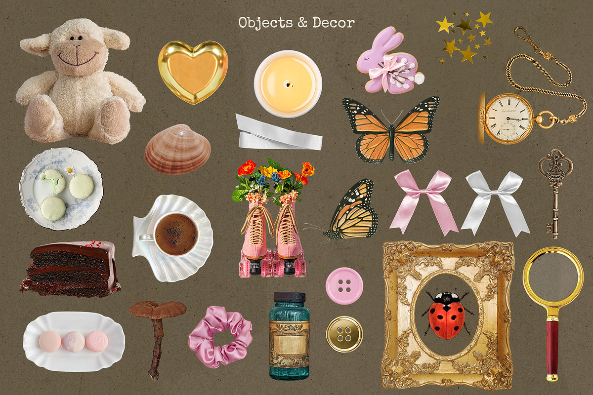 Vintage Scrapbook Collage Elements, an Object Graphic by jessicamdesign (Photo 8 of 9)