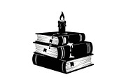 Vintage Book Stack Candle Bundle, an Illustration by jahid234 (Thumbnail 16 of 31)