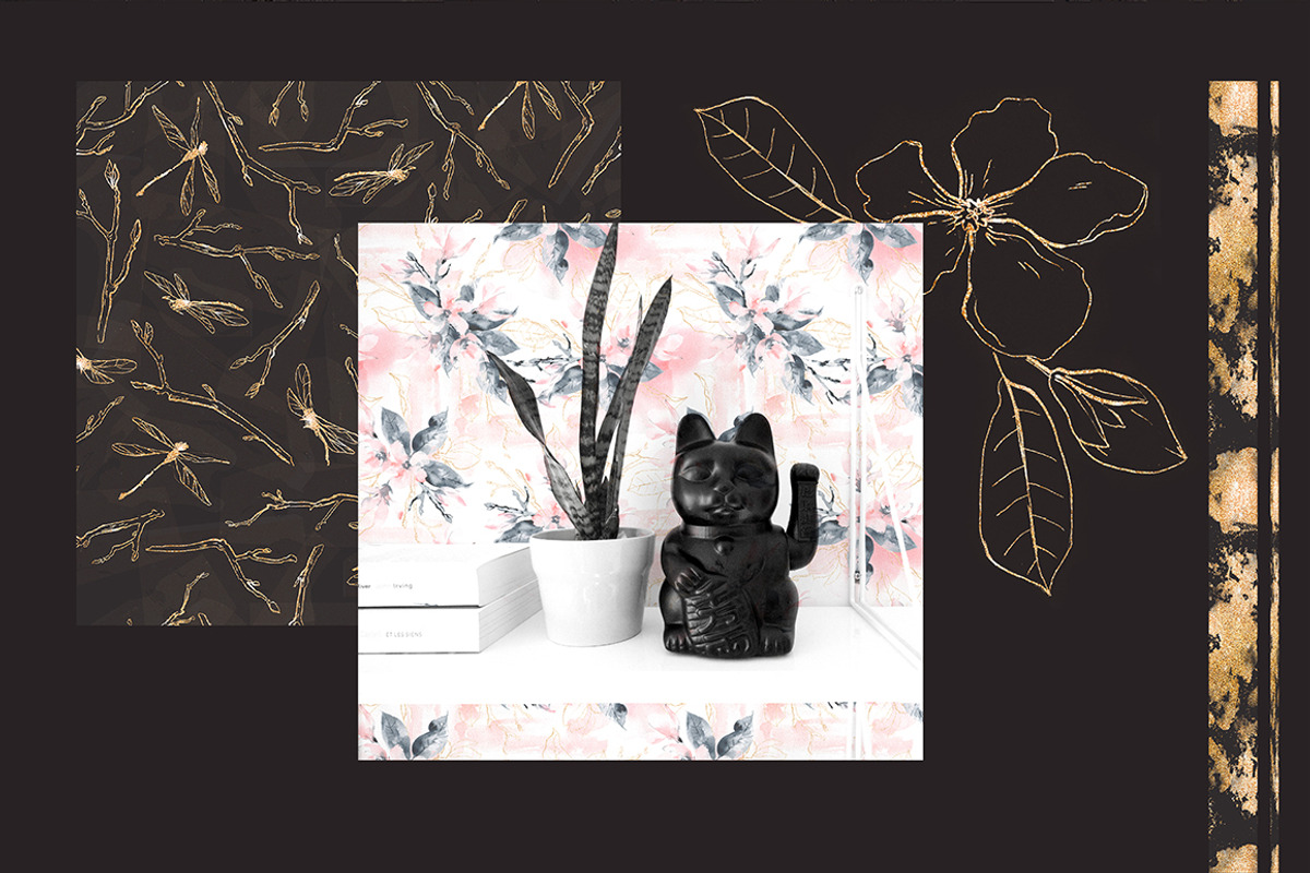 Snakes and Flowers. Pattern collecti, a Pattern Graphic by Dinkoobraz (Photo 4 of 8)