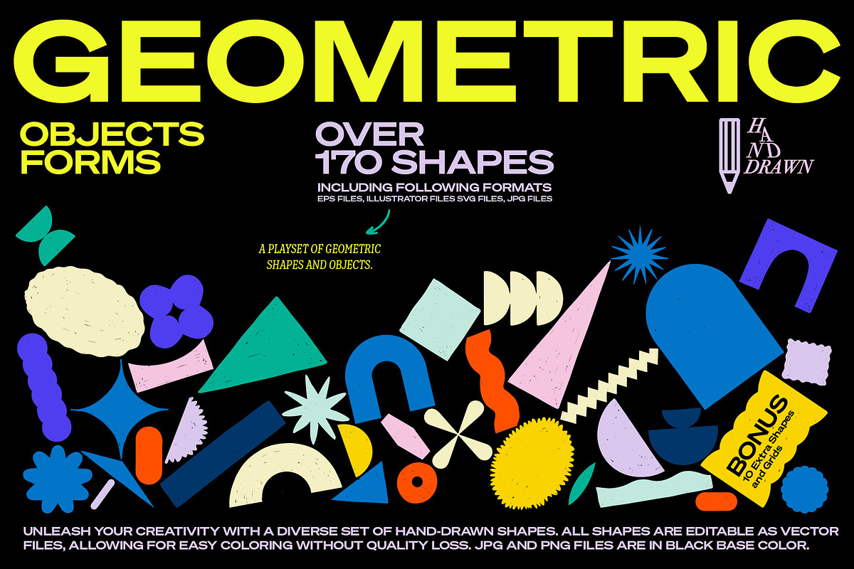 Geometric Shapes Vector Collection, an Object Illustration by dicreate (Photo 1 of 12)