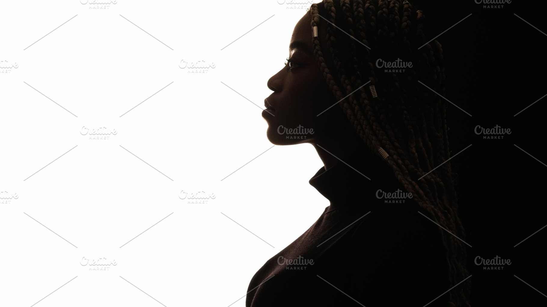 Female silhouette mindful contemplation woman, a Person Photo by Photo Drive Studio