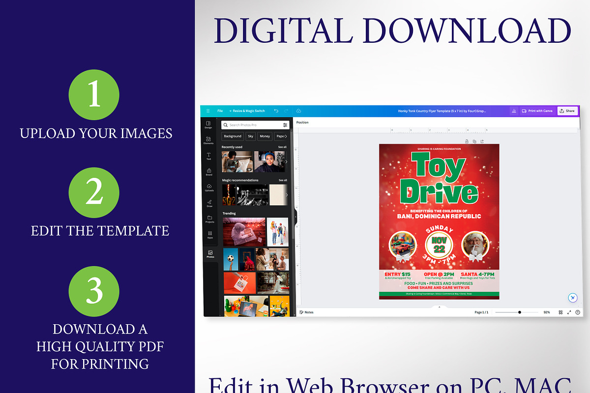 Christmas Toy Drive Flyer Template preview 4