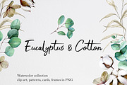 Eucalyptus and cotton, an Illustration by made by Tanya (Thumbnail 1 of 7)