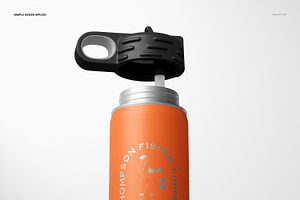 P. Coated 20 Oz. Water Bottle Mockup