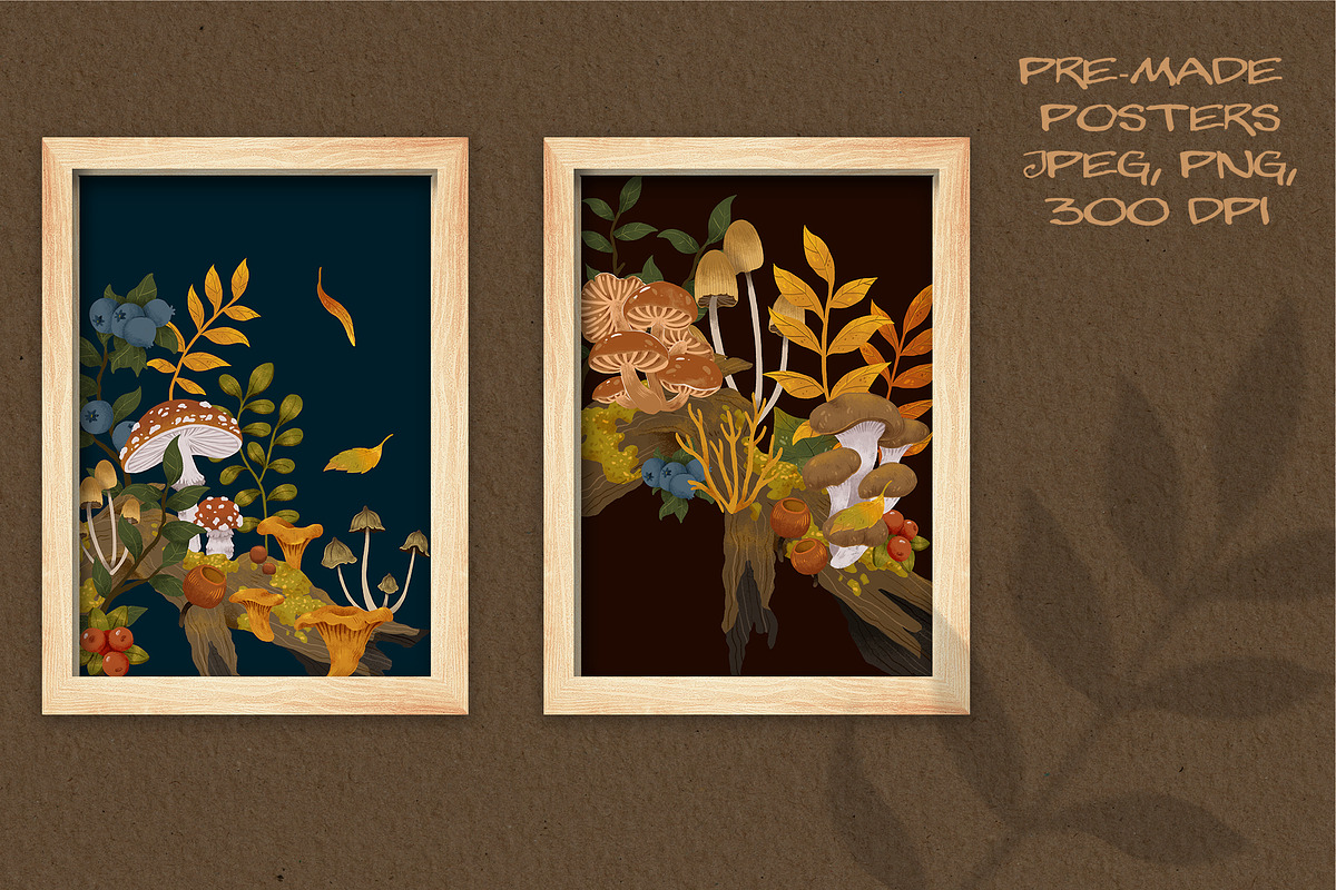 Magic Forest Mushroom Clipart, a Decorative Illustration by LukaJreym (Photo 4 of 6)