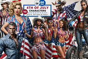 4th of july Patriotic Characters V2, a Person Illustration by ThatsDesignArt (Thumbnail 1 of 10)