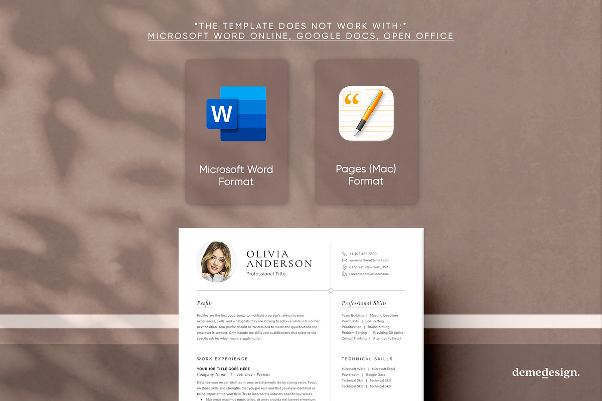 Resume Template - Word & Pages preview 6