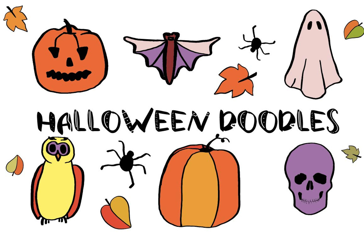 Funny uppercase font. And doodles. preview 3
