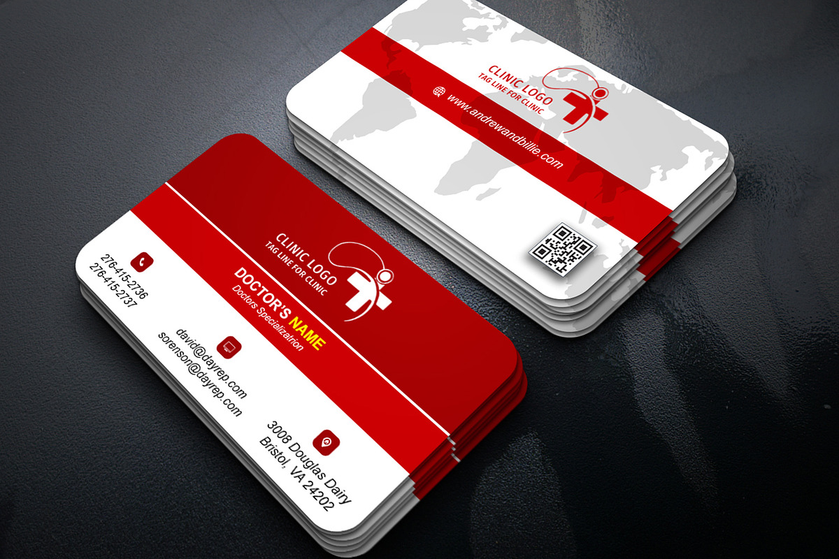 Business Card Medical PSD preview 2