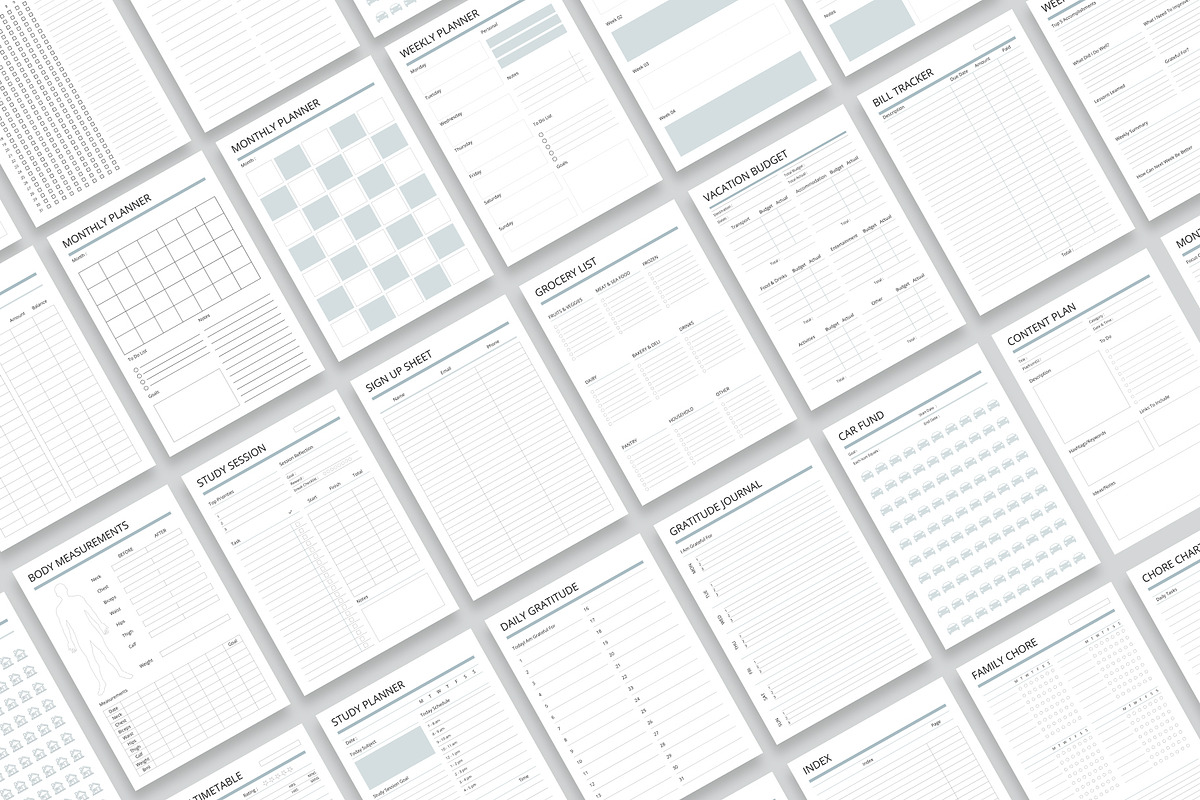 Ultimate Planner Bundle/ Yearly plan, a Stationery Template by Design Zone (Photo 4 of 9)
