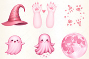 Pink Halloween Sublimation Clipart, an Illustration by CrexoraLab (Thumbnail 3 of 5)