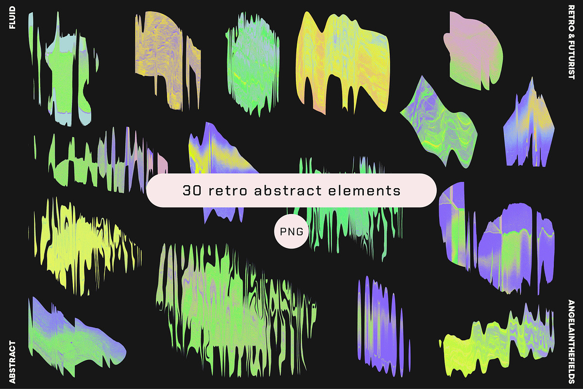 Futuristic Holographic Texture Set, a Texture Graphic by angelainthefields (Photo 5 of 7)