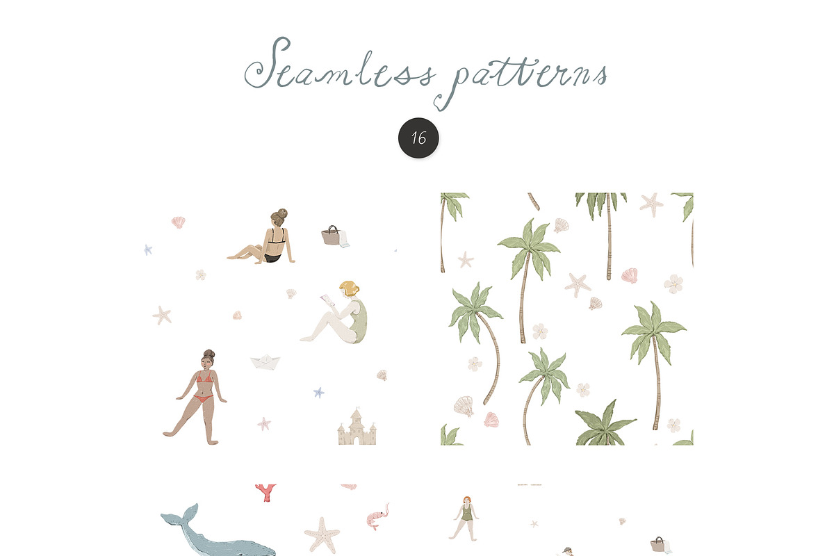 Summer beach. Hand drawn Icons, a Decorative Illustration by Kreker Kate (Photo 4 of 8)