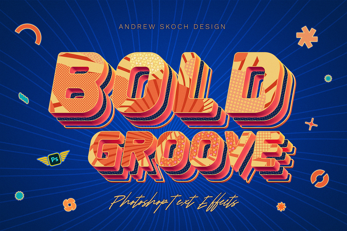 Sliced 3D Text Effects – 6 PSD, a Layer Style Add-On by Andrew Skoch Design (Photo 6 of 9)