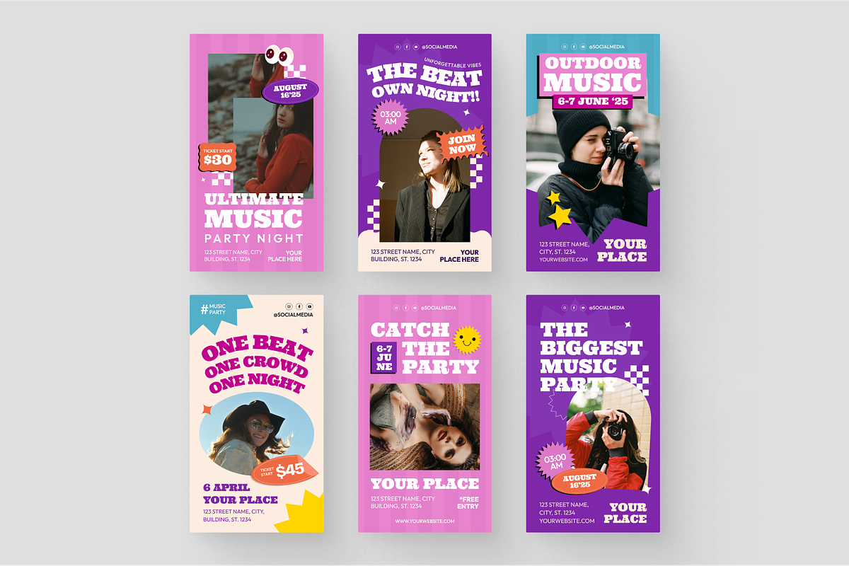 Music Party Instagram Story, a Social Media Template by MMPixelCraft (Photo 2 of 4)