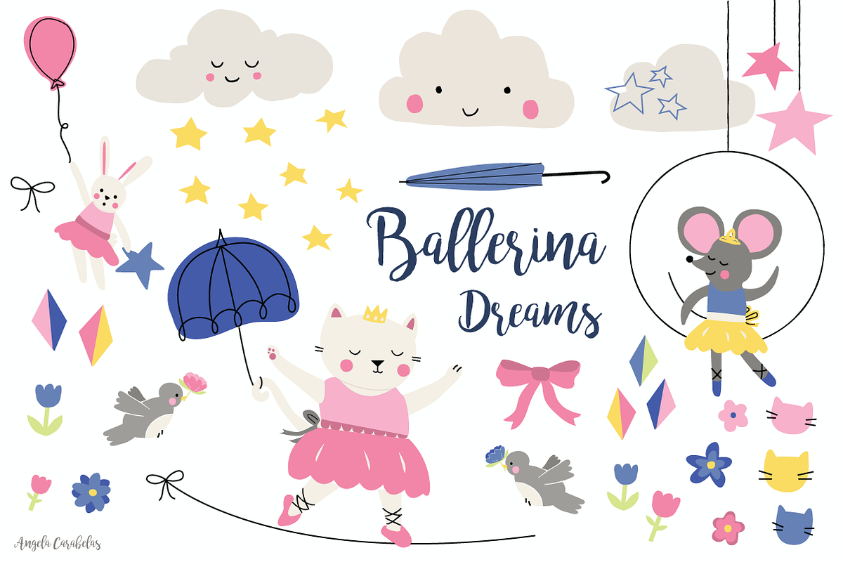 Ballerina Dreams - 27 png images, an Illustration by Little Adventure Shop