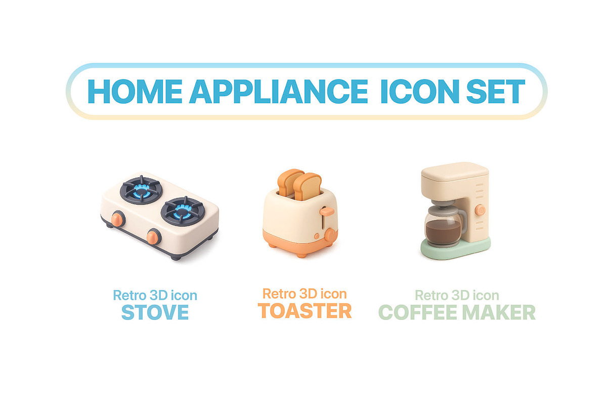 Home Appliances 3D icon pack, a Duotone Icon by Iwanistic (Photo 4 of 7)