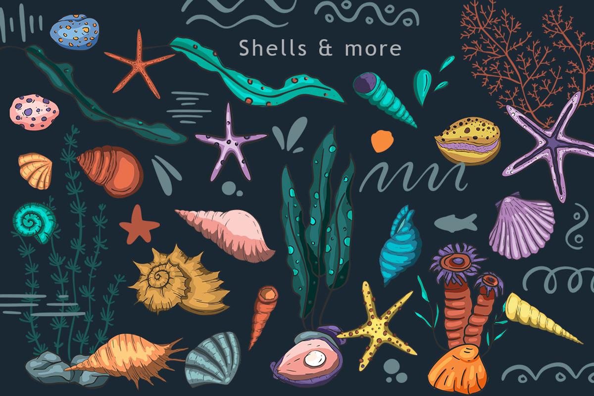 Under the sea. Big graphic set., an Animal Illustration by Red Ink (Photo 6 of 10)