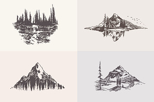 Collection Of Mountain Landscapes