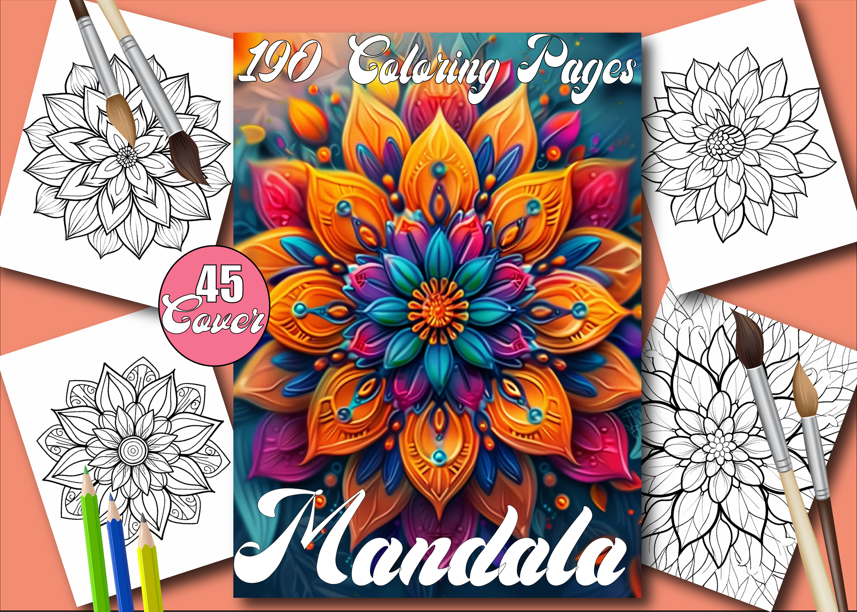 Mandala Coloring Book for Adults, an Animal Illustration by Design Zone