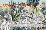Wilderness, luxury tropical Patterns, a Wallpaper Graphic by Pink Linen (Thumbnail 1 of 14)