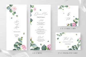 Wedding Eucalyptus Watercolor Suite