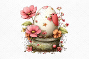 Whimsical Easter Eggs & Flower Png, an Illustration by Craft Nest (Thumbnail 11 of 11)