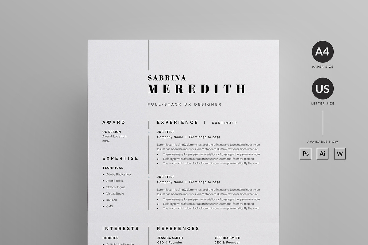 Resume/CV, a Resume Template by Reuix Studio (Photo 2 of 5)