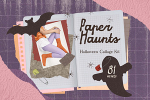 Paper Haunts – Halloween Collage, an Object Graphic by DigARTbyHavroshka