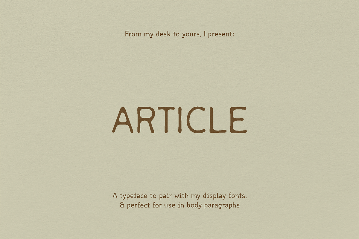 ARTICLE, a Sans Serif Font by MEG BURK CHOI (Photo 2 of 4)
