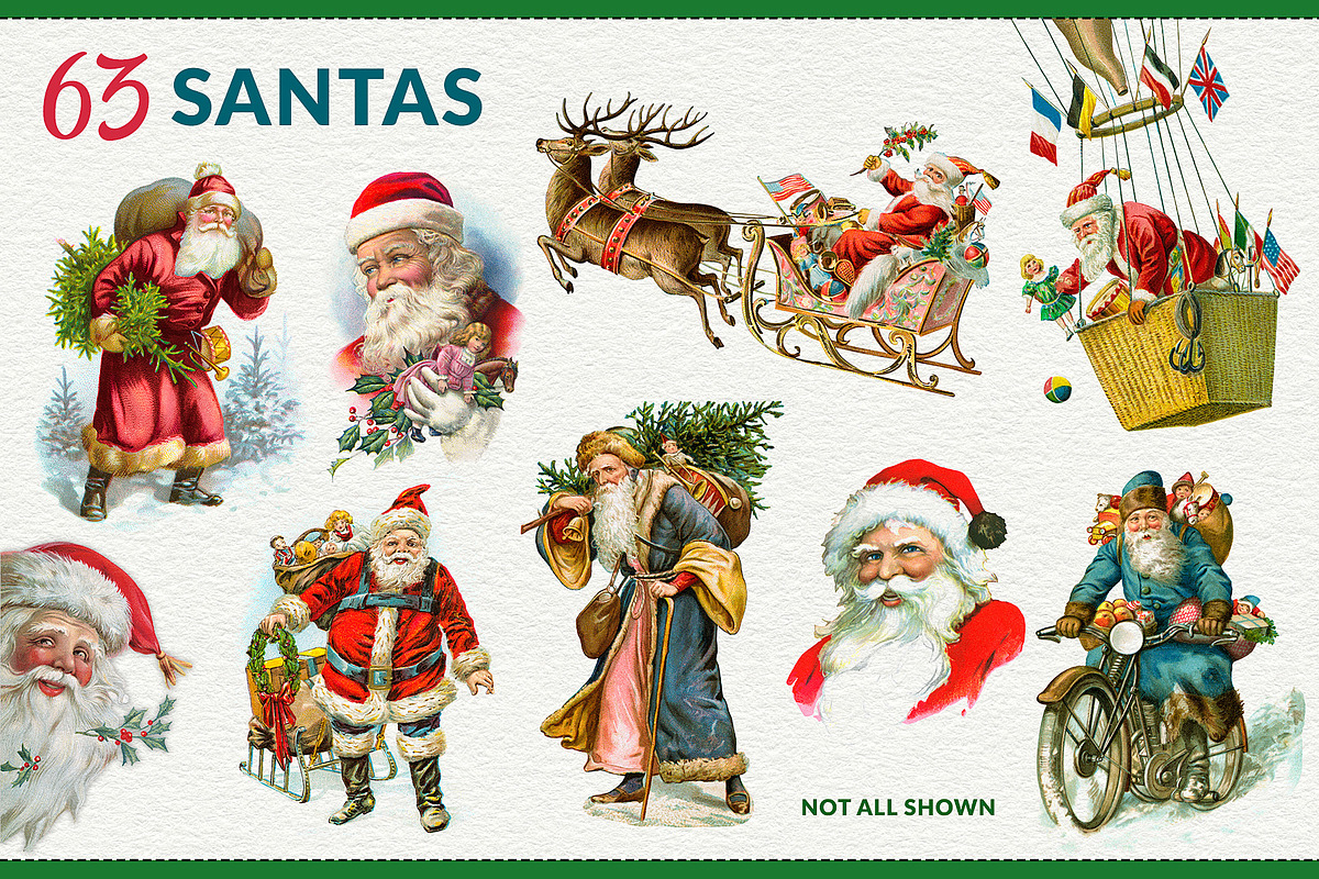 Complete Vintage Christmas Graphics, a Seasonal Illustration by French Kiss Collections (Photo 5 of 28)