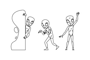 space alien vector, a Person Illustration by pikepicture