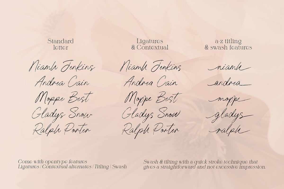 Fortune Happiest - Script Serif Duo, a Script Font by Letteratom (Photo 3 of 12)