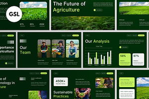 Green Agriculture Google Slide, a Presentation Template by graphicook