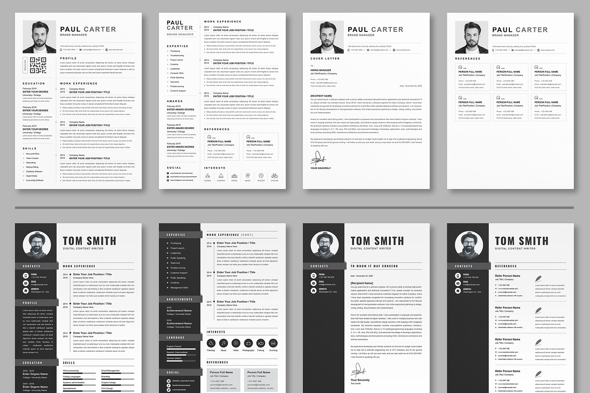 JOB WINNING RESUME - 50 TEMPLATES, a Resume Template by ResumeInventor (Photo 8 of 184)