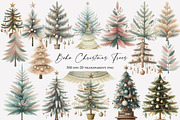 Watercolor Boho Christmas Trees, an Illustration by Designworld (Thumbnail 1 of 5)