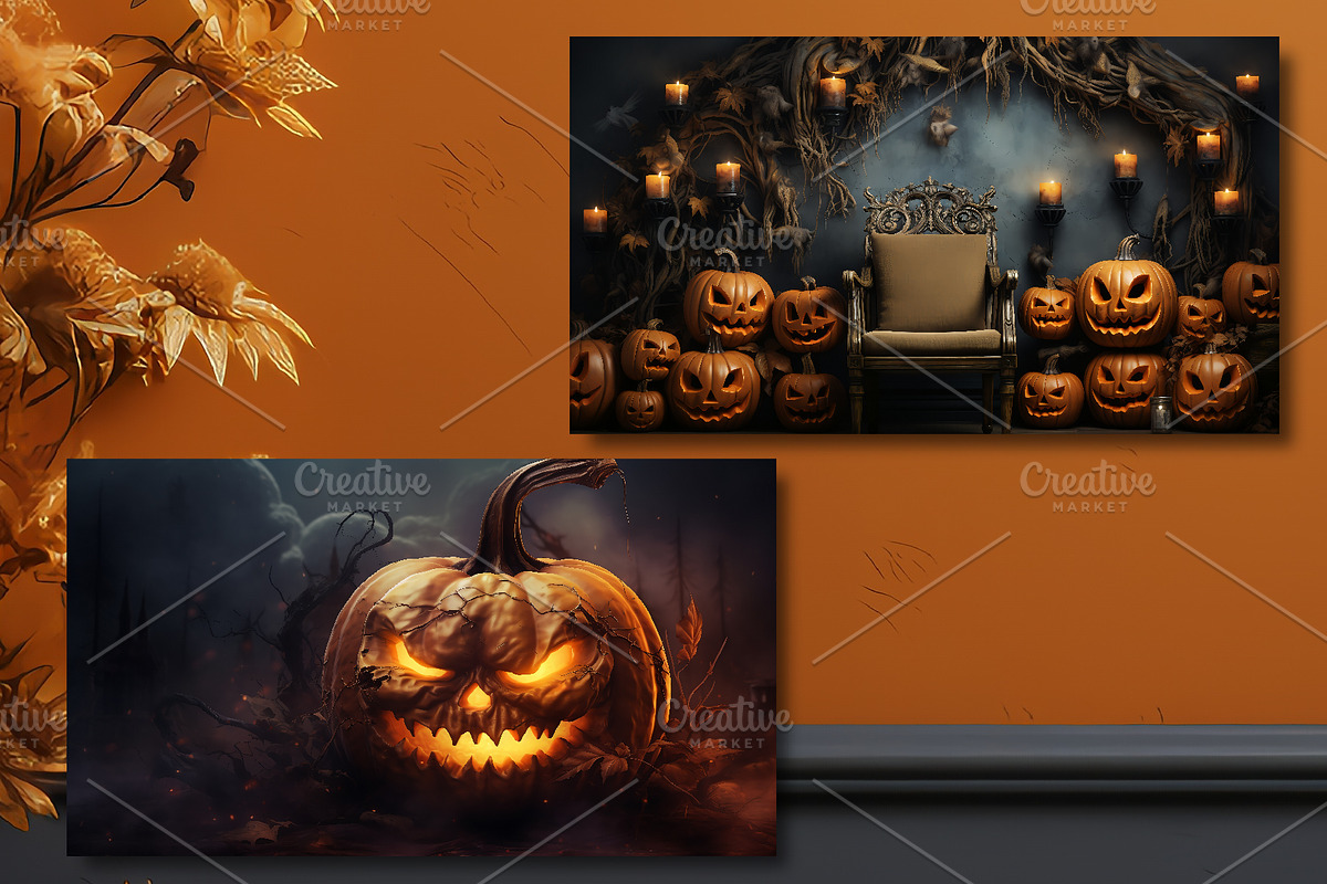 29 Halloween background., a Decorative Illustration by KENO Mascots (Photo 5 of 5)